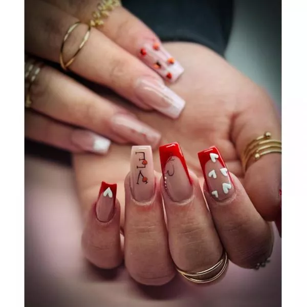 Valentins Box Muster Nails Love
